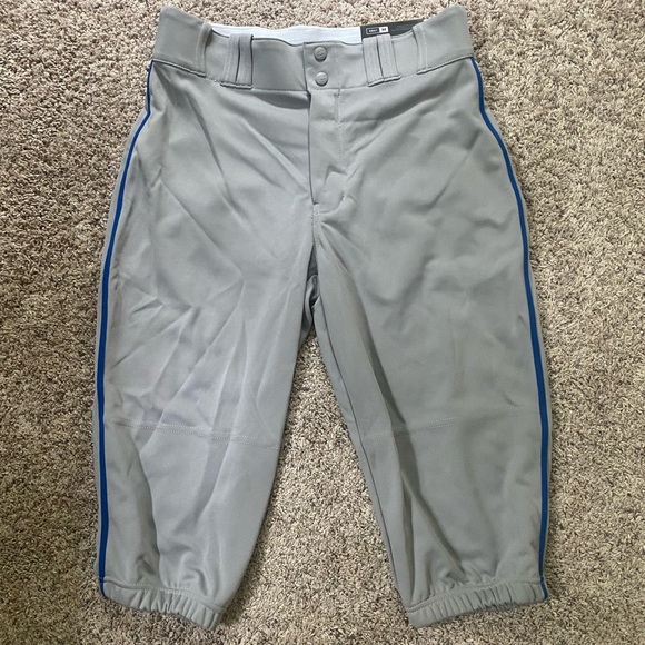 Champro Men's Triple Crown Baseball Pant Knickers size medium Gray and Royal - Picture 7 of 8